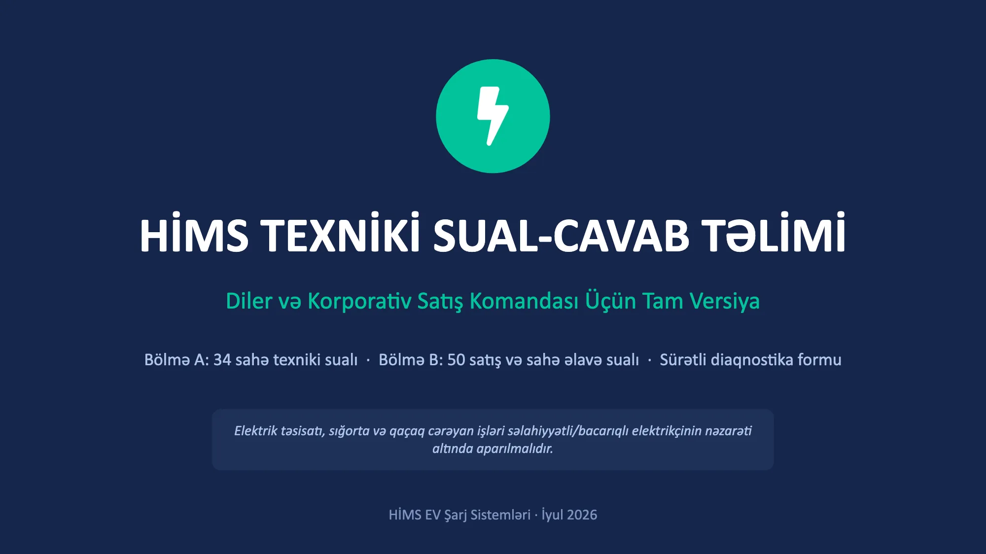 HİMS TEXNİKİ SUAL-CAVAB TƏLİMİ (1/49)