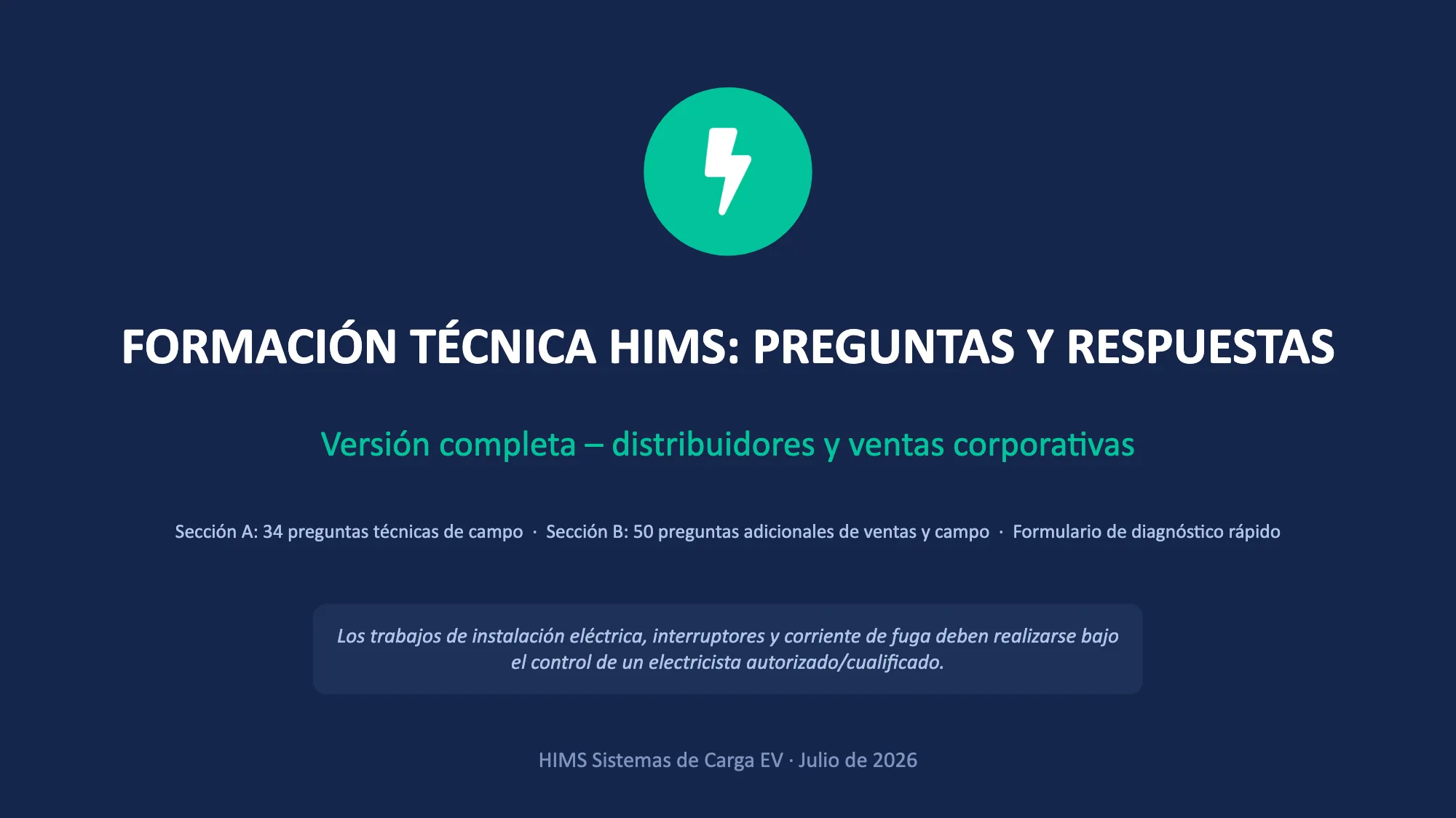 FORMACIÓN TÉCNICA HIMS: PREGUNTAS Y RESPUESTAS (1/49)
