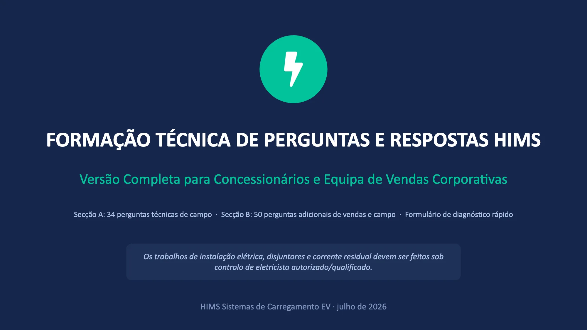 FORMAÇÃO TÉCNICA DE PERGUNTAS E RESPOSTAS HIMS (1/49)