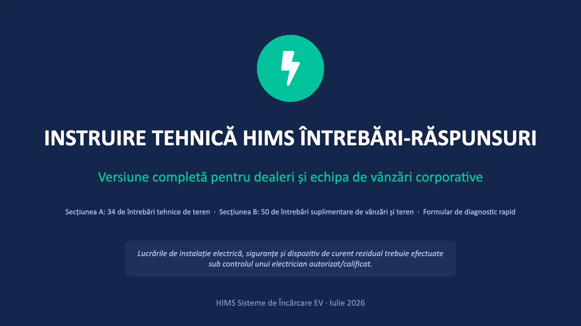 INSTRUIRE TEHNICĂ HIMS ÎNTREBĂRI-RĂSPUNSURI (1/49)