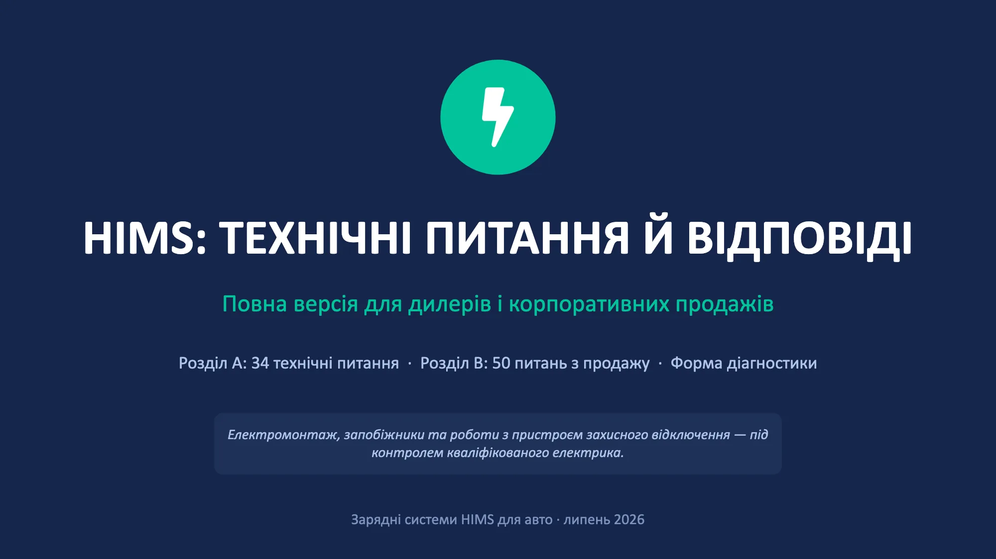 HIMS: ТЕХНІЧНІ ПИТАННЯ Й ВІДПОВІДІ (1/49)