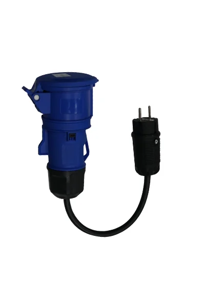Enfaset 32 A-16 A adapter med 30 cm kabel