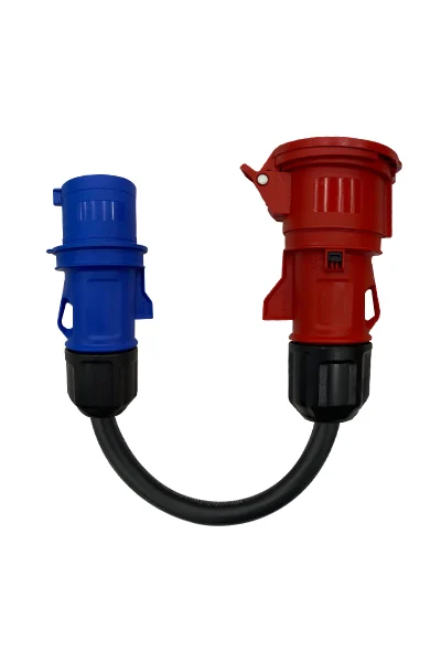 3x6 TTR 3/32A utikač - 5/32A utičnica, adapter sa kablom od 30cm